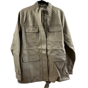 A New Day Women's Brown Anorak Jacket With Belt - Size Large - NWT